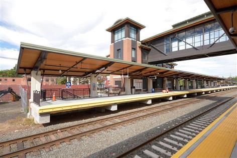 Construction continues at Wallingford Station. (October 2017)