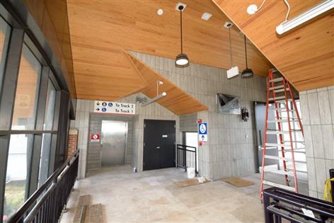 Interior construction continues at Wallingford Station. (October 2017)