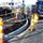 Newly installed granite curbing at the Central Street railroad crossing in Windsor. (December 2017)