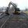 Construction of rail bed continues along the rail line in Berlin. (January 2018)