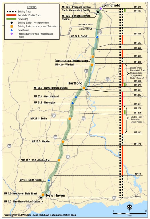 Figure 1-2 Location of Proposed Track and Facility Improvements